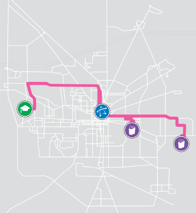 Evergreen Route Mini Map