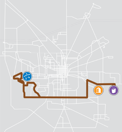 Live Oak Route Mini Map